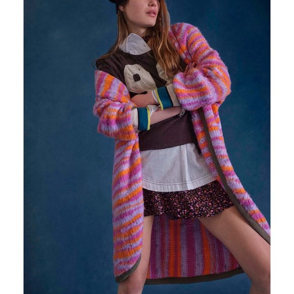 🎉LAST CHANCE🎉 NWT Free People Tiger Cardi / Pink Paradise Combo - Picture 5 of 7